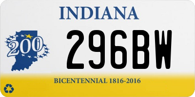 IN license plate 296BW