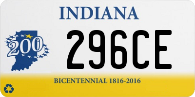 IN license plate 296CE