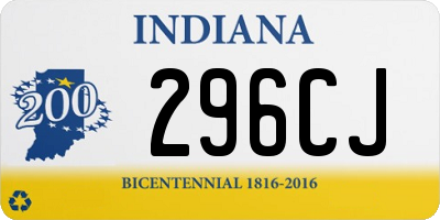 IN license plate 296CJ