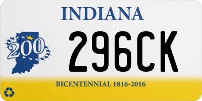 IN license plate 296CK