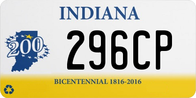 IN license plate 296CP