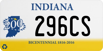 IN license plate 296CS