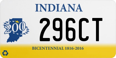 IN license plate 296CT