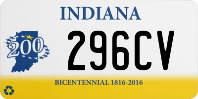 IN license plate 296CV