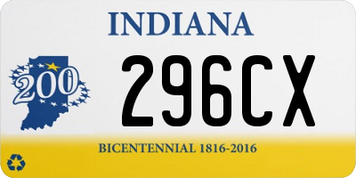 IN license plate 296CX
