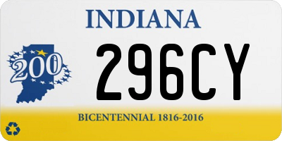 IN license plate 296CY