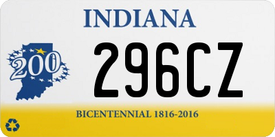 IN license plate 296CZ