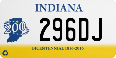 IN license plate 296DJ