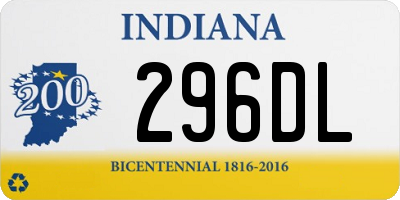 IN license plate 296DL