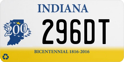 IN license plate 296DT