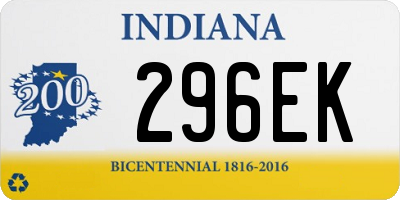 IN license plate 296EK