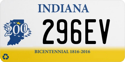 IN license plate 296EV