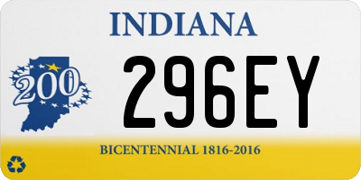 IN license plate 296EY