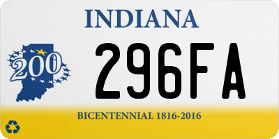 IN license plate 296FA