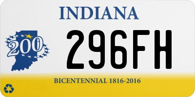 IN license plate 296FH