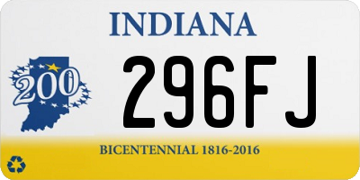 IN license plate 296FJ