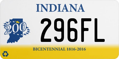 IN license plate 296FL