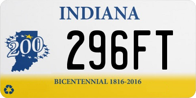 IN license plate 296FT