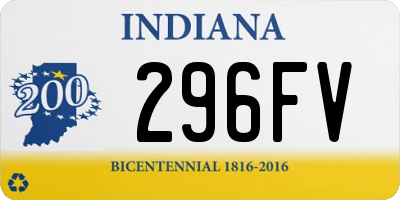 IN license plate 296FV