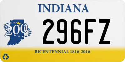 IN license plate 296FZ