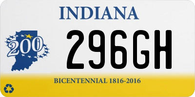 IN license plate 296GH