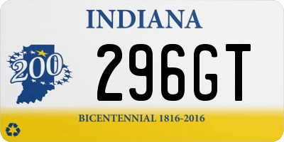 IN license plate 296GT