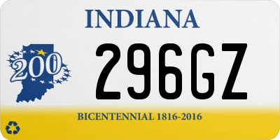 IN license plate 296GZ