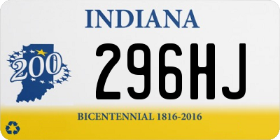 IN license plate 296HJ