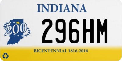 IN license plate 296HM