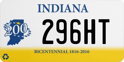 IN license plate 296HT