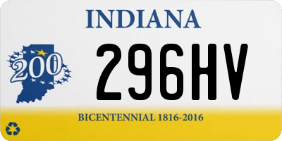 IN license plate 296HV