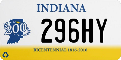 IN license plate 296HY