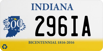 IN license plate 296IA