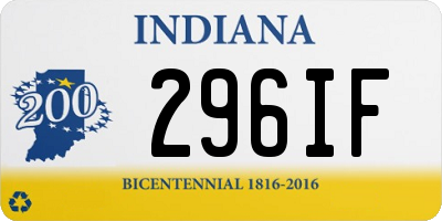 IN license plate 296IF