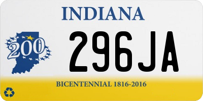 IN license plate 296JA