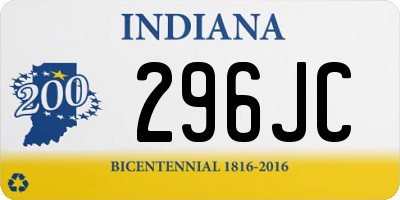 IN license plate 296JC