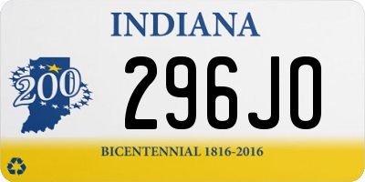 IN license plate 296JO