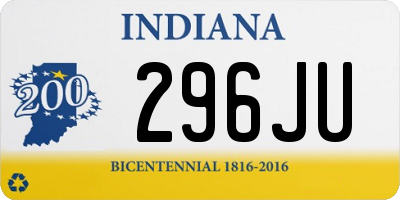 IN license plate 296JU