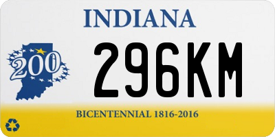 IN license plate 296KM