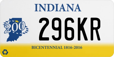 IN license plate 296KR