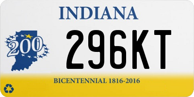 IN license plate 296KT