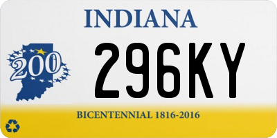 IN license plate 296KY