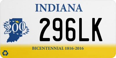 IN license plate 296LK