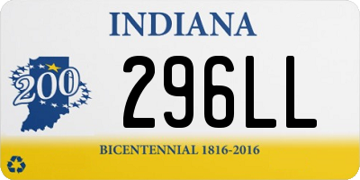 IN license plate 296LL