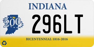 IN license plate 296LT