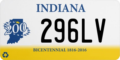 IN license plate 296LV