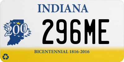 IN license plate 296ME