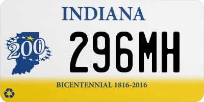 IN license plate 296MH