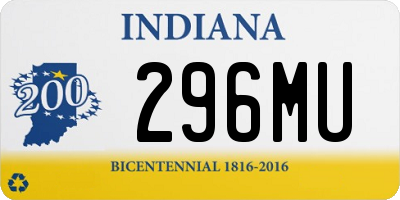 IN license plate 296MU