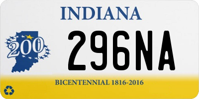 IN license plate 296NA
